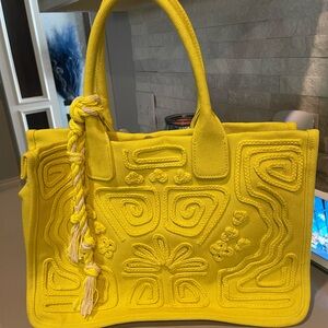 VINCE CAMUTO EMBROIDERED ORLA  TOTE